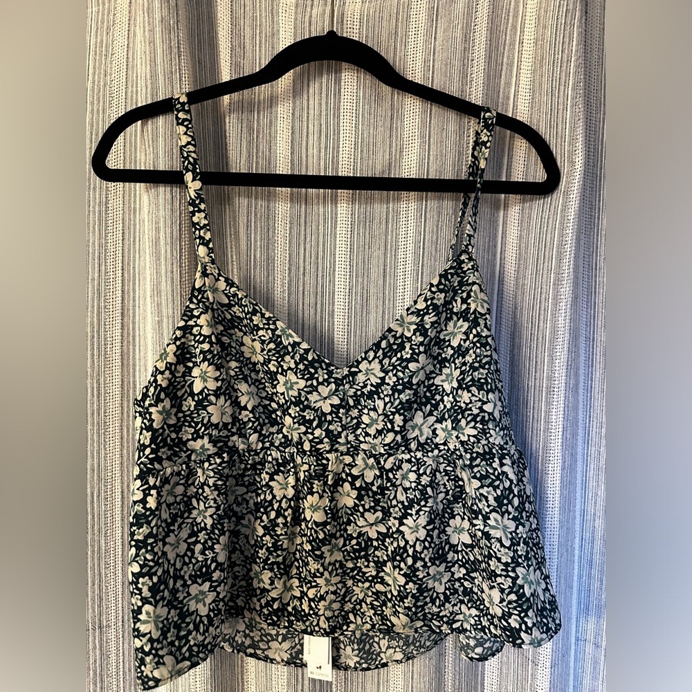 Floral Silky Crop Top